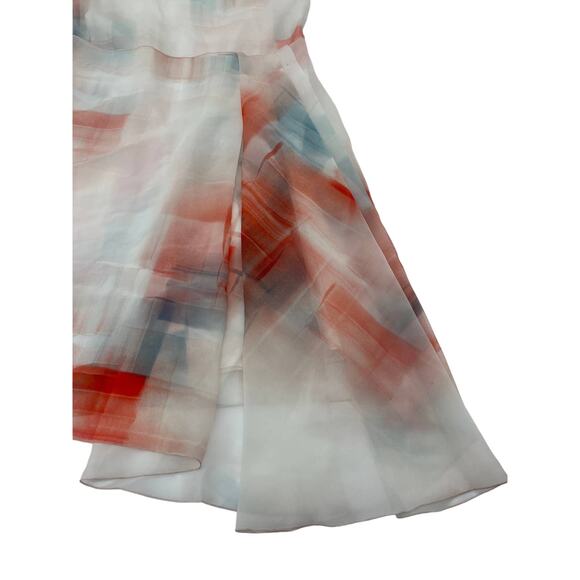 HUGO BOSS Asymmetrical Difuna Silk Blend Collage Print Cocktail Dress 4 NWT - Picture 5 of 11